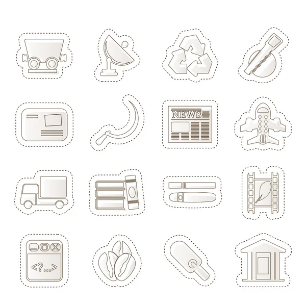 Business and industry icons — Stock Vector