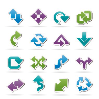 Different kind of arrows icons clipart