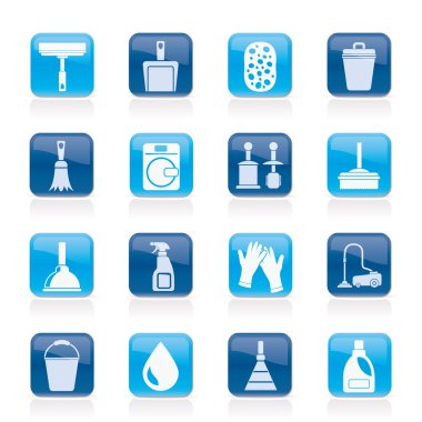 Cleaning and hygiene icons clipart