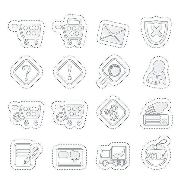 Online Shop Icons — Stock Vector