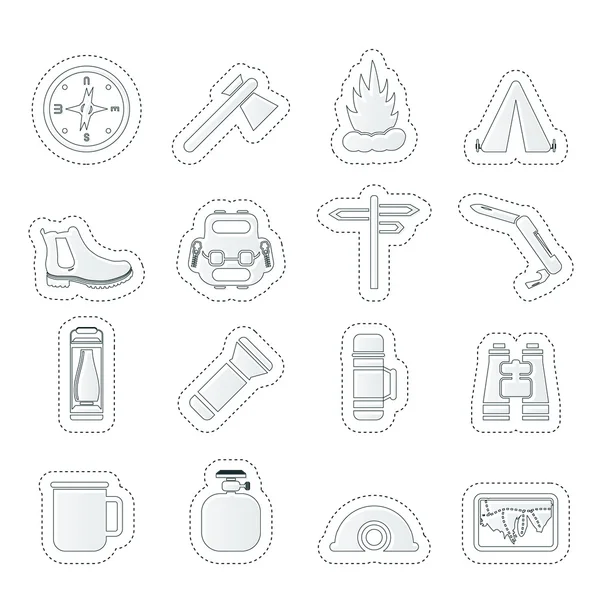 Tourism and Holiday icons — Stock Vector