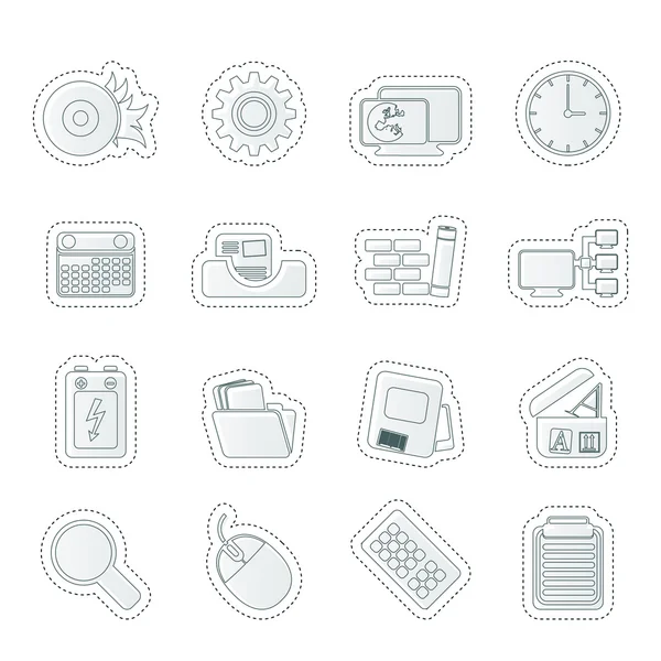 Computer, mobile phone and Internet icons — Stock Vector