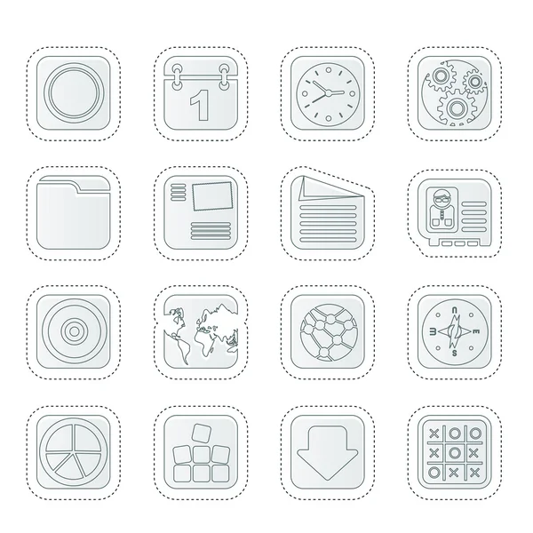 Mobile Phone, Computer and Internet Icons — Stock Vector