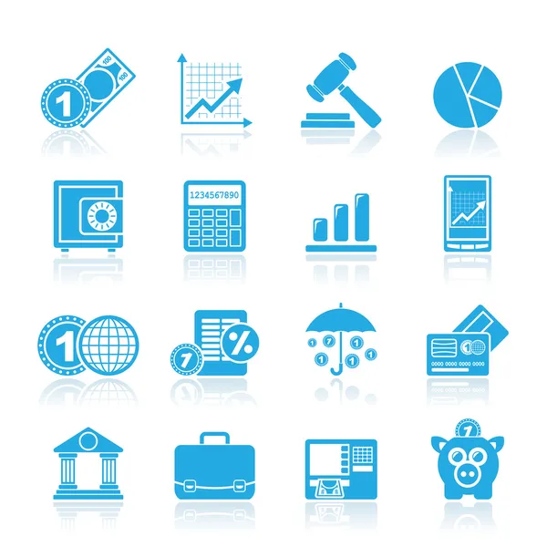 Icônes commerciales et financières — Image vectorielle