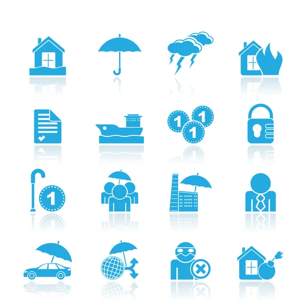 Insurance and risk icons — Stock Vector