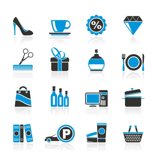 Shopping and mall icons — Stock Vector