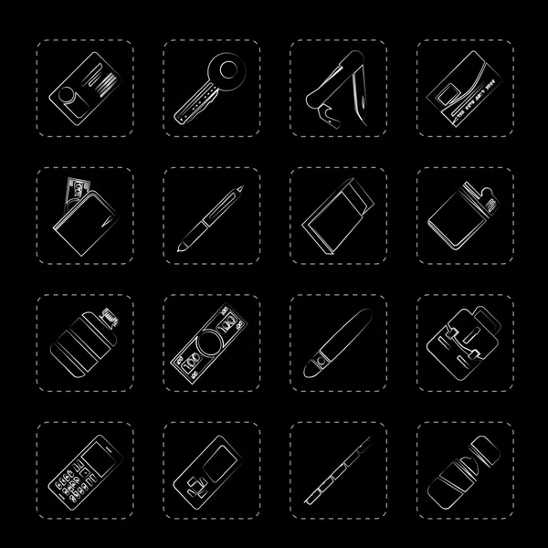 Iconos de objetos vectoriales simples — Archivo Imágenes Vectoriales