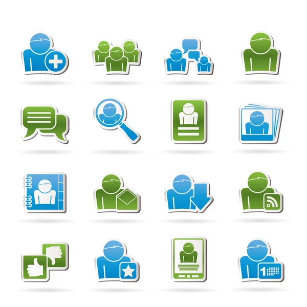 Social Media and Network icons — Stock Vector