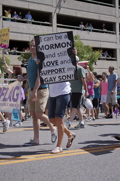 stock image Salt Lake City, Utah - June 3: A Proud Mormon mother in the Prid