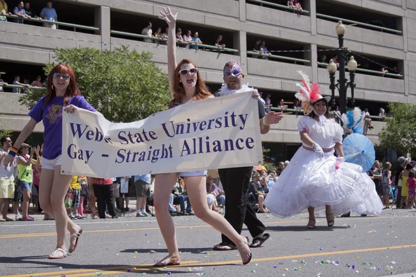 盐湖城，犹他州-6 月 3 日： 韦伯州立大学，同性恋-str — 图库照片