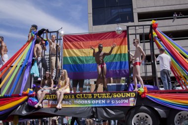 salt lake city, utah - Haziran 3: pride parade katılımcılar marchin