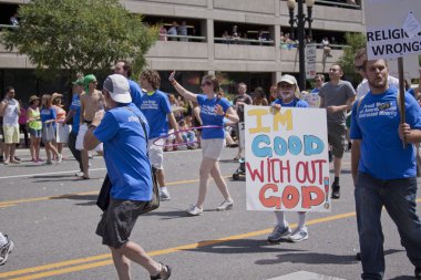 salt lake city, utah - Haziran 3: ateistler yürüyen utah üyeler