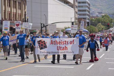 salt lake city, utah - Haziran 3: ateistler yürüyen utah üyeler