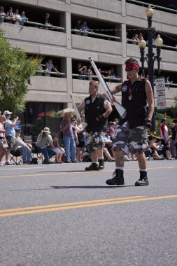 salt lake city, utah - Haziran 3: pride parade katılımcılar marchin