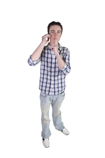 Przypadkowy mężczyzna rozmowy na telefon komórkowy — Zdjęcie stockowe