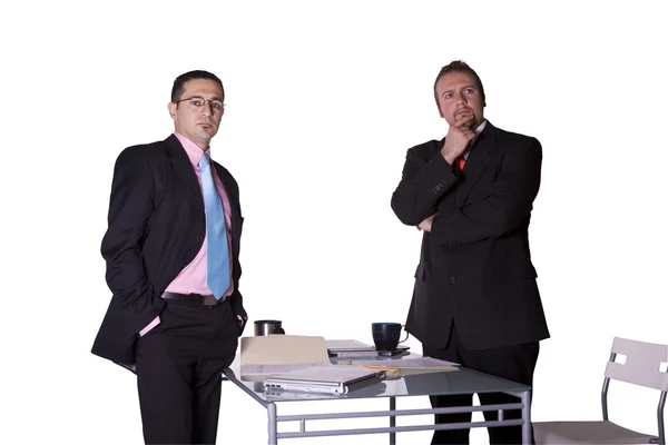Affärsmän som arbetar tillsammans — Stockfoto