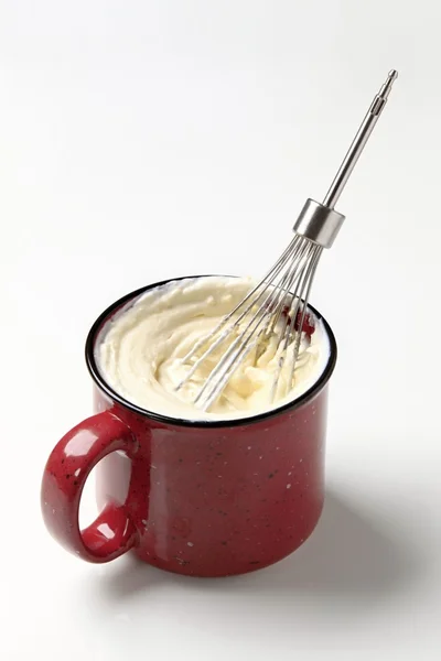 Whisking cream — Stock Photo, Image