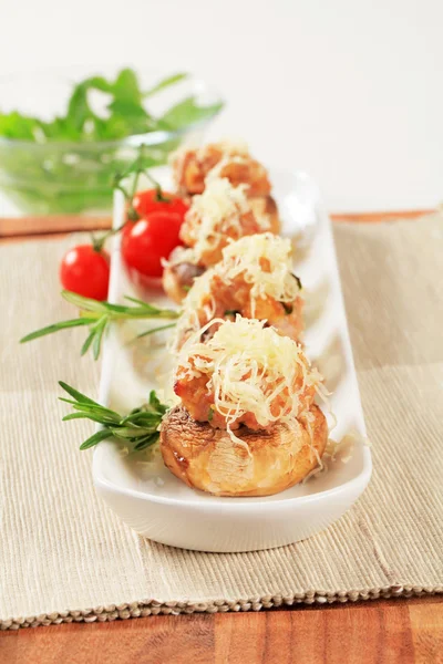 Mushrooms stuffed with minced meat — Stock Photo, Image