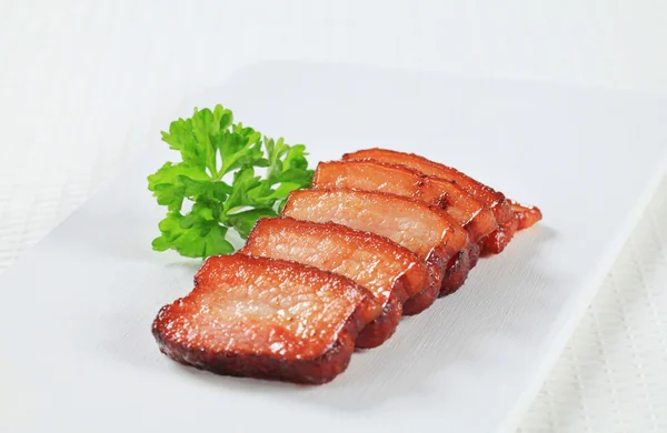 Pedaços de carne de porco salgada — Fotografia de Stock