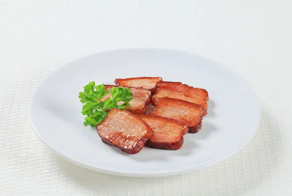 Pieces of salt pork — Stock Photo, Image
