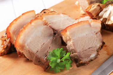 Roast pork belly clipart