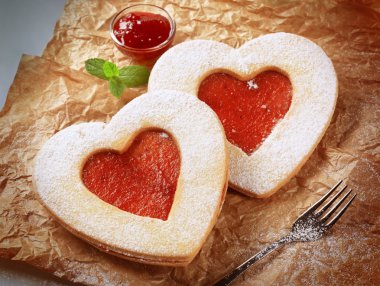 Heart shaped cookies clipart