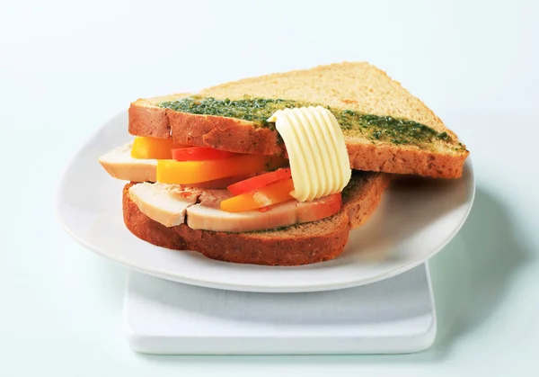 Sandwich di tacchino — Foto Stock