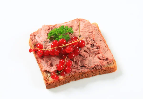 Pasto de pão e fígado — Fotografia de Stock