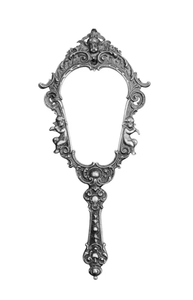 Vintage hand-held mirror — Stock Photo, Image