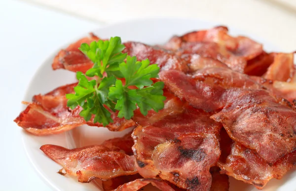 Knapperige bacon stroken — Stockfoto