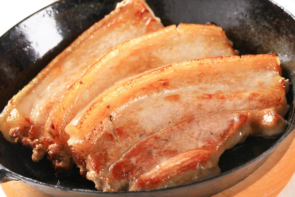 Pan fried pork belly — Stock Photo, Image