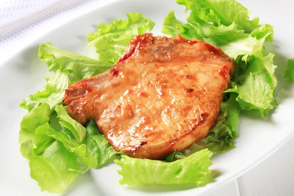 Glazed pork chop — Stock Photo, Image