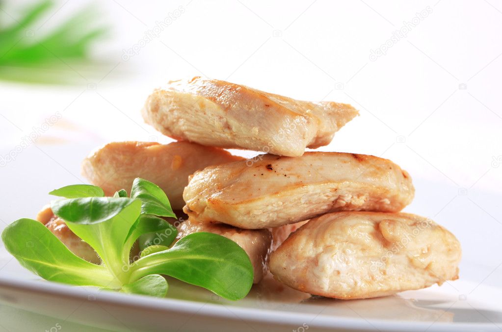 Cooked chicken fillets