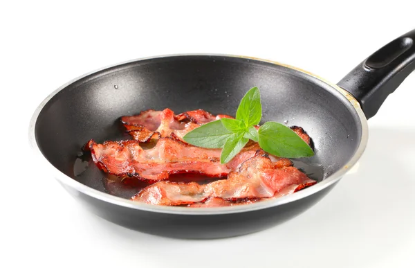 Bacon fritto in padella — Foto Stock