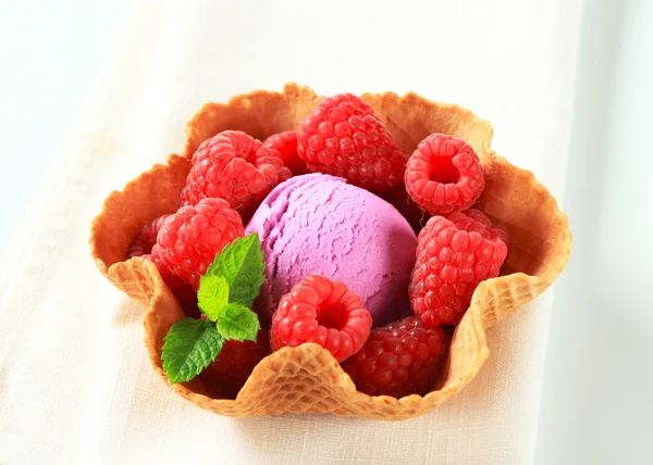 Fruit ice cream dessert — Stock Photo, Image
