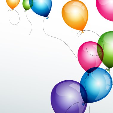 Colorful vector balloons clipart