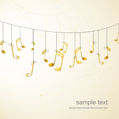 Golden Vector Notes clipart