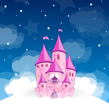 Vector Princess Castle clipart