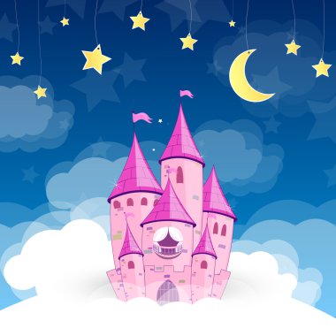 Vector Princess Castle clipart