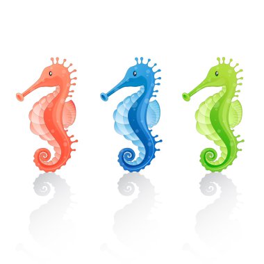 Set of Vector Seahorses clipart