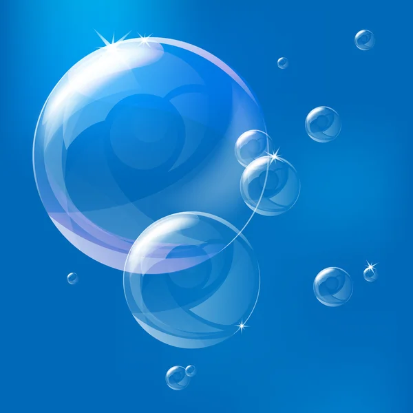 Синие пузыри — стоковый вектор