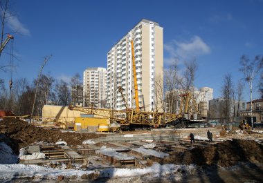 İnşaat alanında, moscow, Rusya Federasyonu