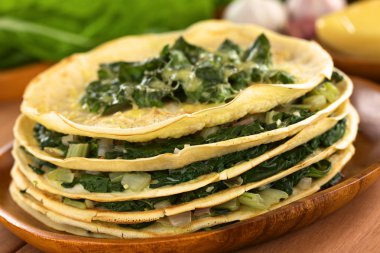 Savory Crepes with Chard clipart