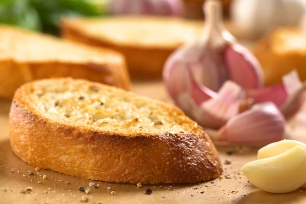 Bruschetta with Garlic and Pepper — Stock Photo, Image
