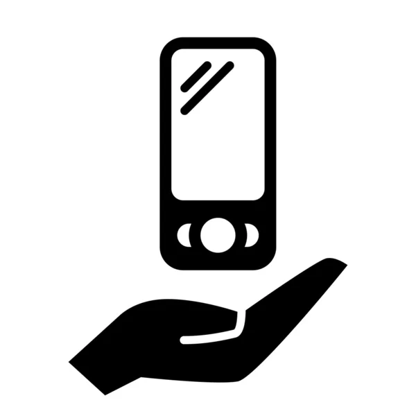 Smartphone op hand — Stockvector