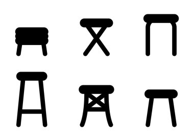 Stool icons clipart