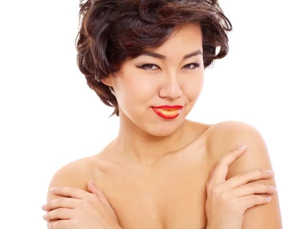 Mooie jonge Aziatische vrouw close-up — Stockfoto