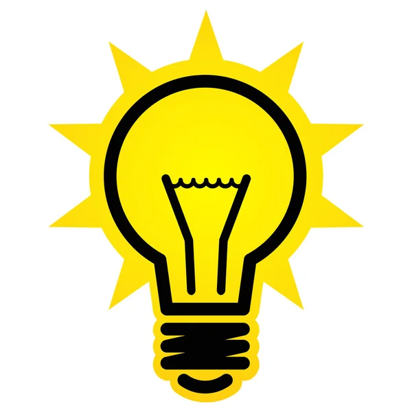 Shining light bulb icon — Stock Vector