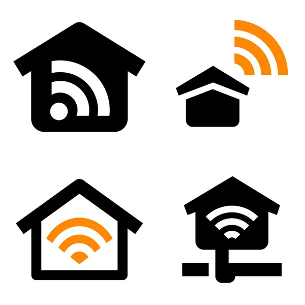 Casa rete wireless — Vettoriale Stock