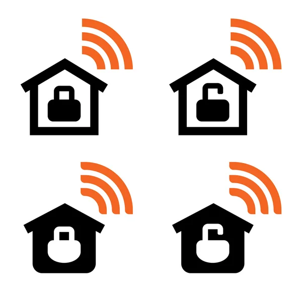 Home Wi-Fi vector signs — Stock Vector